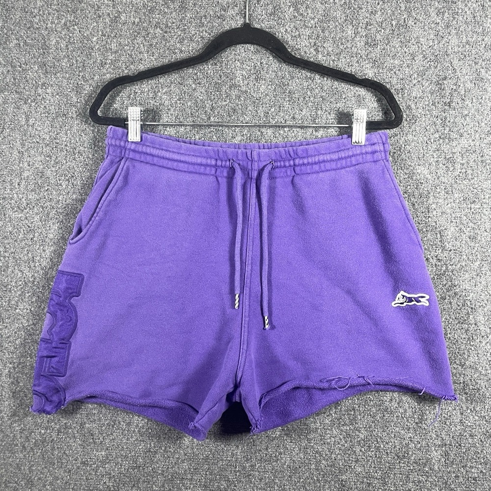 Ice Cream Purple Cut Off Fleece Shorts 100% Cotton Mens Size Large #3256